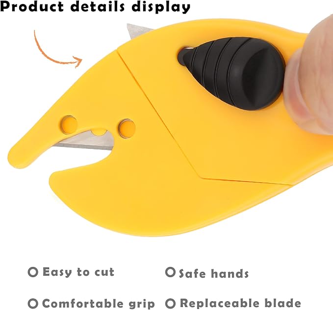 Dual Blade Universal Package Opener with 10 Pcs Stainless Steel Blade Replacement, Safety Box Cutter Utility Knife Set for Tape Splitter, Cartons, Cardboard, Wrap