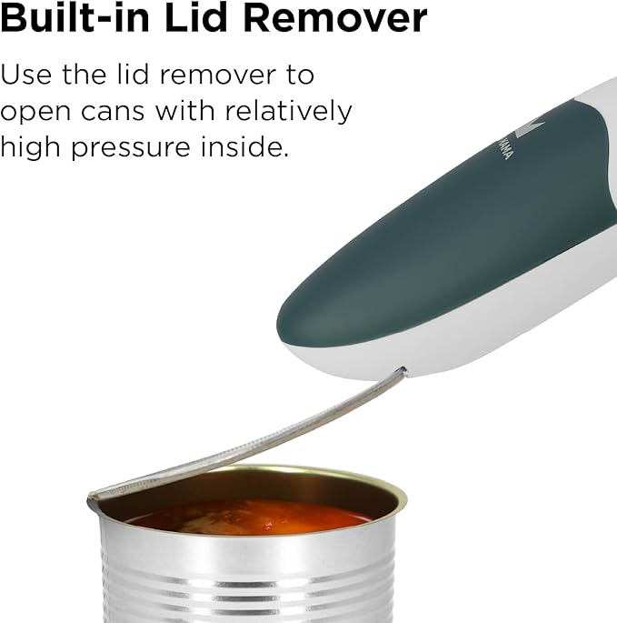 Kitchen Mama Auto 2.0 Electric Can Opener: Blade Opens Almost Any Can Pop or Soda Can - Automatic, Hands Free, Safe, Smooth Edge, Lid Remover, Battery Operated, Cordless, YES YOU CAN (Emerald Mist)