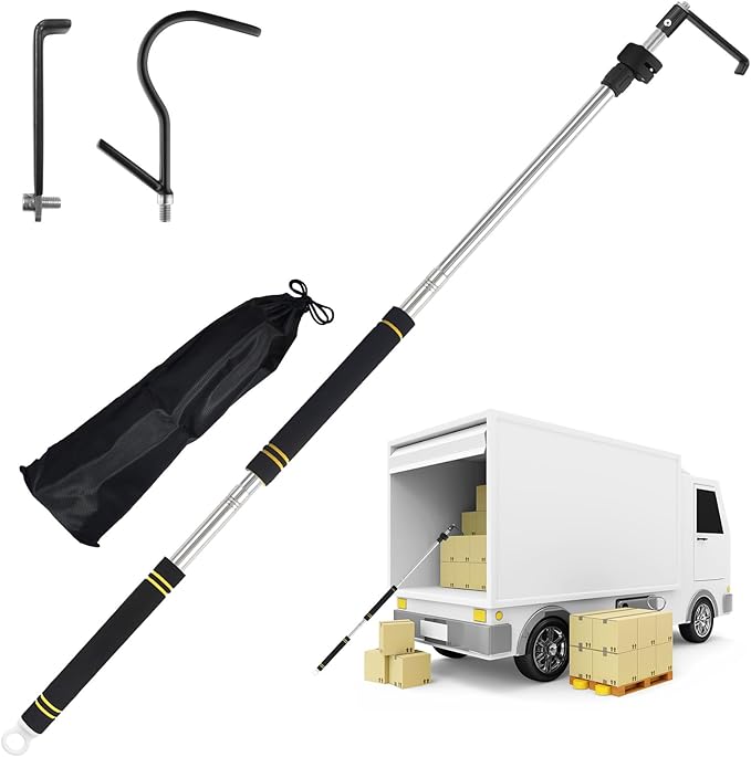 Bed Buddy Truck Tool,Cargo Grabber Pickup Truck Bed Thickened Stainless Steel Telescopic 33-74inch wear-Resistant complimentary Storage Bag Professional Cargo Grabber Reach Retriever Tool