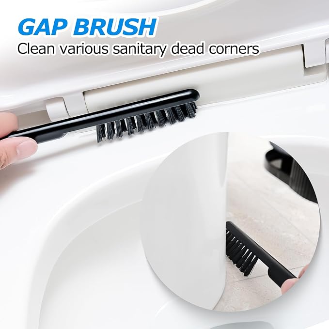 FORASTO 2Pack 2 in 1 Toilet Brush and Plunger Set,Toilet Bowl Brush Plunger Set,Toilet Brush Plunger Combo,Cleaning Brush,Cleaning Supplies,Groove Gap Brush,Bathroom Cleaning Tools