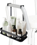 Shower Caddy Hanging, Showers Organizer Rack for Chair Bench for Elderly Seniors Disabled Shower Chair- Black