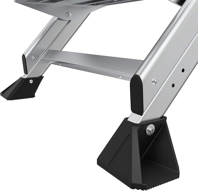 Little Giant Ladders, Jumbo Step, 4-Step, 3 foot, Step Stool, Aluminum, Type 1AA, 375 lbs weight rating, (11904), Gray