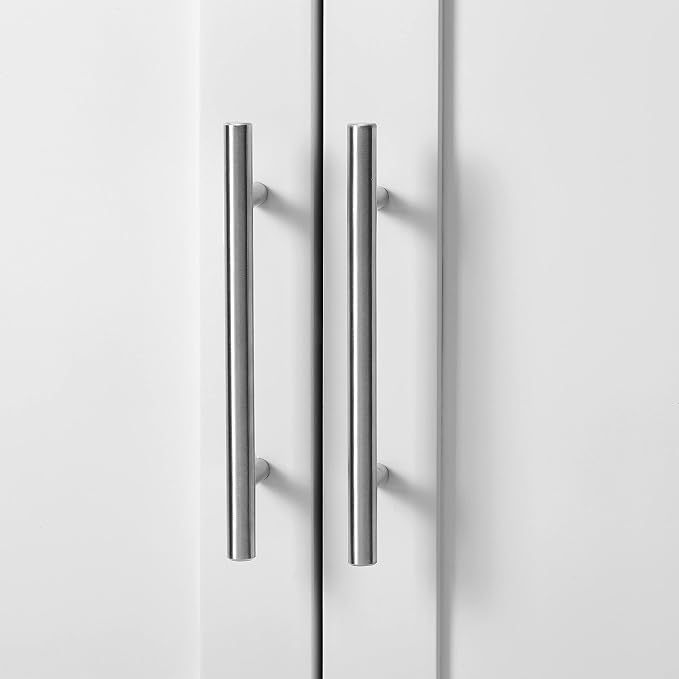 Crosley Furniture Savannah 2-Piece Wall Kitchen Storage Cabinet, Cabinets for Laundry, Bathroom, White