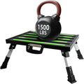 19”×14.5” Large RV Steps with Glow in The Dark Tapes Adjustable RV Step Stool Aluminum RV Step Supports Up to 1500 lbs
