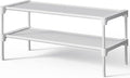 Kitsure Shoe Rack - Non-Woven Shoe Rack Shelf, Shoe Organizer for Closet, Entryway, Garage & Corridor, Stackable Shoe Shelves, 27.5" Wide - 2 Tier, White