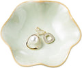 BEUNAIZER Jewelry Dish Tray, Ring Dish, Ceramic Trinket Tray, Key Bowl, Decorative Plate, for Friends Sisters Daughter Mother(Light Green)