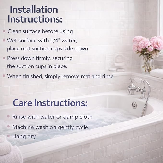 Bathtub Mat Non Slip, Bath Mat for Tub Non Slip, Tub Mat Extra Large 36 x 17 in, Bathtub Mat with Suction Cups & Drain Holes, Soft Foam, Machine Washable, Grey
