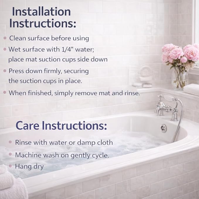 Bathtub Mat Non Slip, Bath Mat for Tub Non Slip, Tub Mat Extra Large 36 x 17 in, Bathtub Mat with Suction Cups & Drain Holes, Soft Foam, Machine Washable, Black