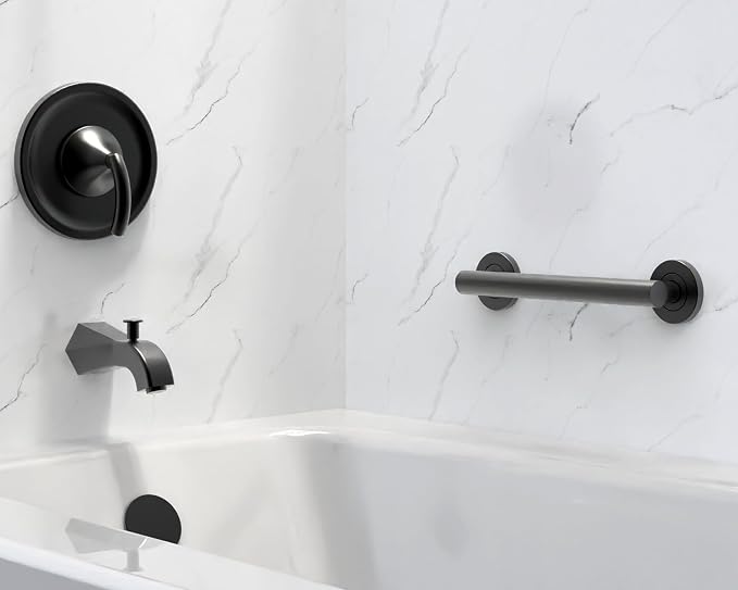 Bath, Shower and Toilet Safety Grab Bar for Seniors and Handicaps, ADA Compliant Mobility Aid Balance Assist Handle, Stainless Steel