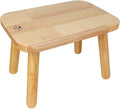 BEE&OAK 13.4 Inch Heavy Duty Wooden Step Stools for Adults - Non Slip, 300 LBS Capacity, Easy Assembly - Ideal Step Stool for High Beds, Kitchen, Bathroom, Office, Garden (Natural)