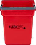 Restaurantware-Clean Tek Professional 4 Quart Cleaning Bucket, 1 Utility Pail with Handle - Heavy-Duty, Portable, Red Plastic Washing Pail, Perfect for Household, Outdoor, Car Wash and More