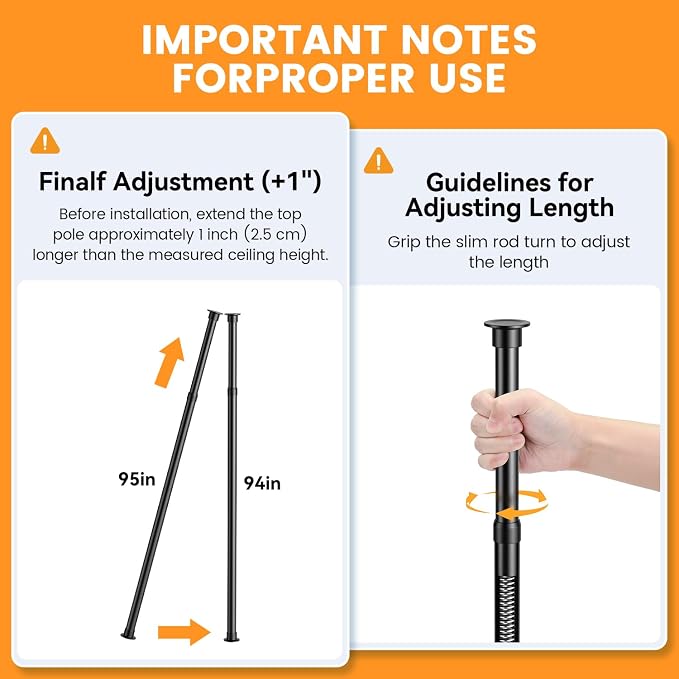 Tension Pole Shower Caddy Corner: Adjustable 4-Tier Bathroom Organizer Shelves - Rustproof Bathtub Shampoo Rack, No-Drill Standing Shower Caddy for Renters, Apartment & Family Bathroom 31-124 inch