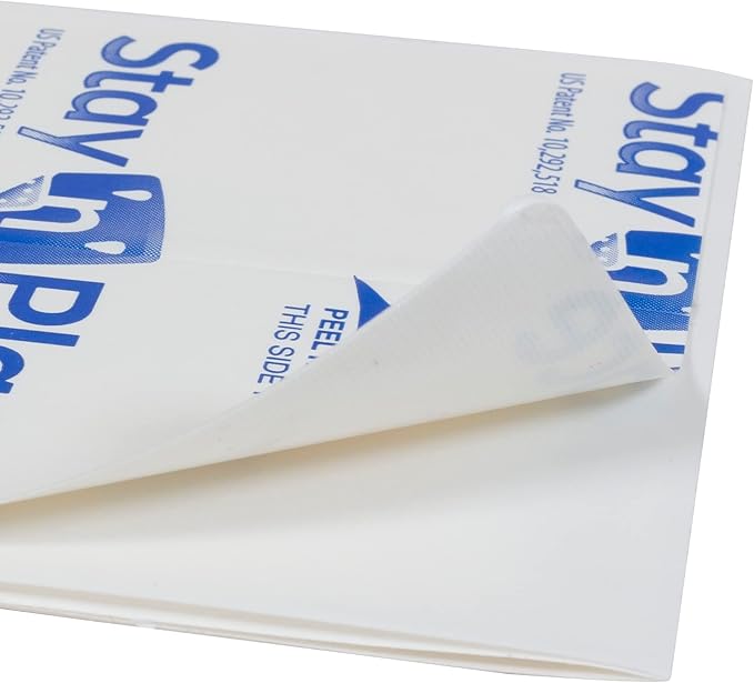 ROBERTS 50-547 Stay N' Place 4 in. x 4 in. Rug Tabs (4-Pack), White