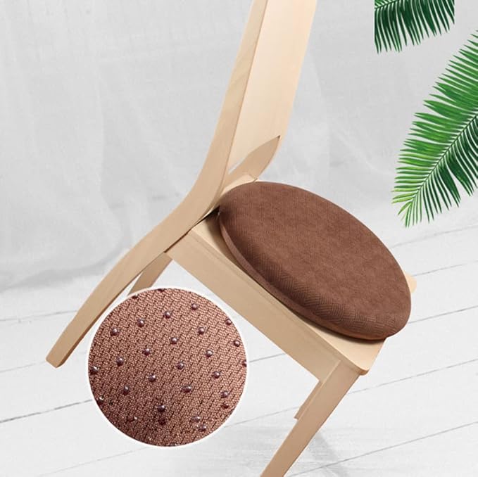 Sigmat Memory Foam Seat Cushion Anti-Slip Soft Round Stool Cushion Chair Pad 13 Inch Grey