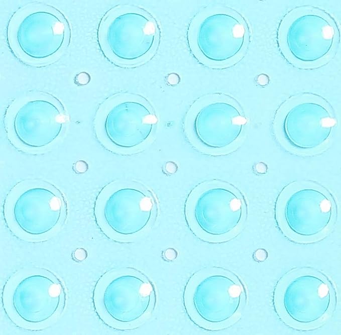 Large Non-Slip Bathtub & Shower Mat 31 inch x16 inch (Smooth/Non-Textured Tubs Only) Safe, Clean, Machine-Washable, Superior Grip&Drainage, Vinyl, Transparent Aqua/Blue-Green, Medium