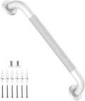 Shower Grab Bar 20 Inch, iHansee White Bathroom Grab Bar w/Anti-Slip Knurled Grip - 1.25" Diameter, Stainless Steel Bath Safety Bars for Senior Elderly, Wall Mounted Toilet Bathtub Balance Handrail