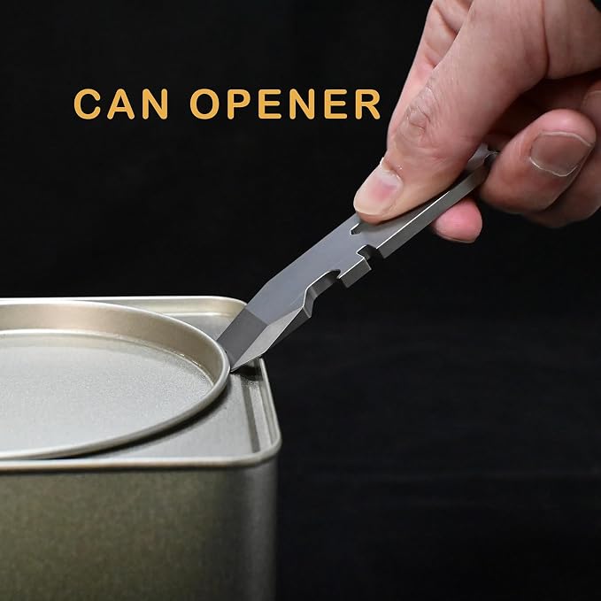 Titanium keychain tool,Lightweight Multipurpose Tool, Paint Can Opener, Pry Tools, Wrench Bottle Opener,Ideal Every Day Carry for Men, RFLPB05