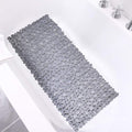 Bathtub Mat Non Slip 2 Pack, 35 x 16 Inches Pebble Shower Mat with Suction Cups and Drain Holes, Bath Mat for Shower,Bathroom tub (Grey)