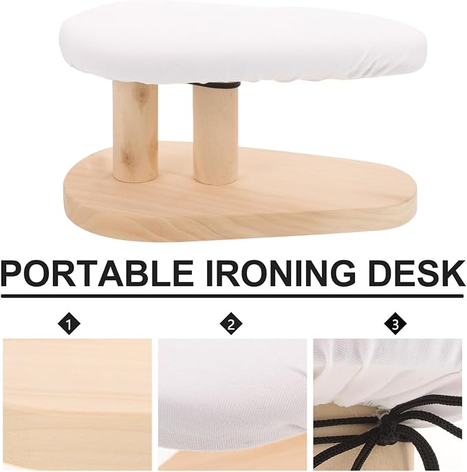 Kichvoe Multifunctional Compact Tabletop Ironing Board with Curved Design for Household and Shirt Ironing Portable and Space-Saving Ironing Tool 11.02X6.29X5.90In