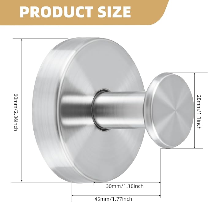 Suction Cup Shower Hooks for Inside Shower – 15 LB Heavy-Duty No-Drill Towel Hooks, Removable & Reusable for Towels, Robes & Loofah, Waterproof for Glass & Tile(4 Silver)