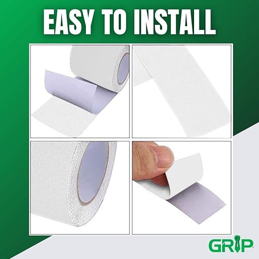 GRIP Anti Slip Tape - 80 Grit High Traction Non-Slip Tape for Stairs, Ramps, Floors, Indoor/Outdoor Use, Easy Cut & Apply, Durable for Heavy Traffic Areas (2" x 34')