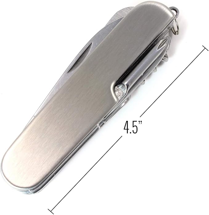 Stainless Steel Multi-tool Utility EDC Pocket Knife with Carry Pouch