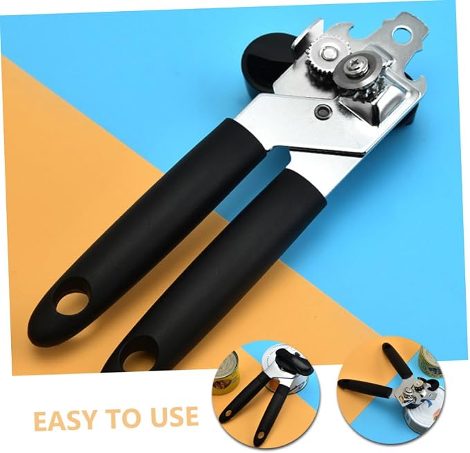 Versatile Stainless Steel Can and Bottle Opener Compact Manual Lid Opener for Household Use Sleek Design for Easy Gripping Kitchen Tool for Cans and Bottles