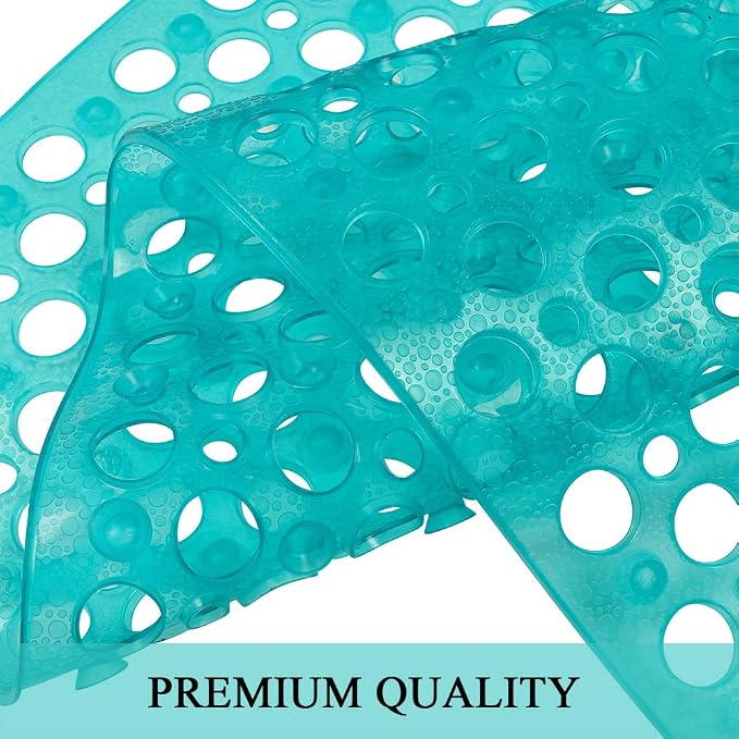 Bath Mat for Tub, 30 x 17 inch Non Slip Bathtub Mat Machine Washable Shower Mat with Suction Cups, Quick Drain Bathtub Mat for Bathroom