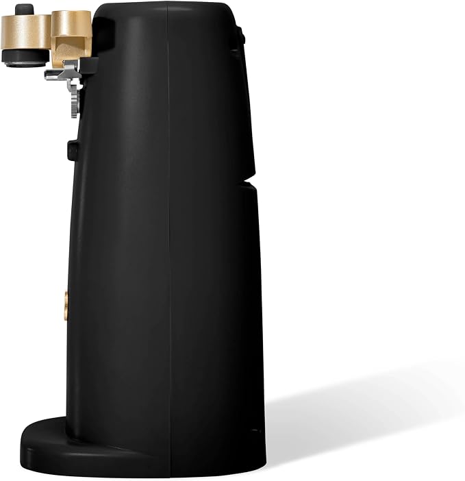 DqOasd Electric Can Opener by Drew Barrymore, Stainless Steel Blade, Auto-Turn Feature (Black Sesame), 1