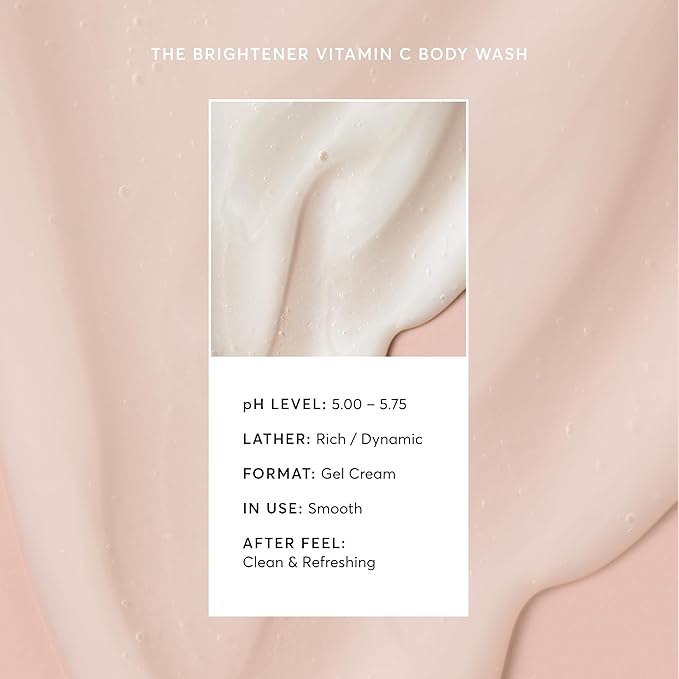 Naturium The Brightener Vitamin C Body Wash, Gentle Cleanser for Smoother-Looking Skin, Removes Dirt, Oil & Other Impurities, 16.9 oz