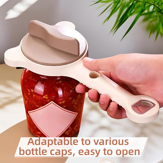 2026 New 4-in-1 Retractable Jar & Bottle Opener - Adjustable Stainless Steel Lid Remover Tool, Fits 1’‘-3.5’’ Jars Bottles Cans with Ergonomic Handle & Magnetic Base (1PC)