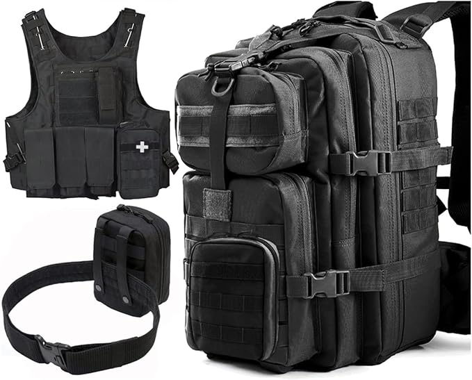 GHFY First Aid Pouch EMT IFAK Medical Pouchs, Tactical MOLLE Utility Empty Pouch (Black)