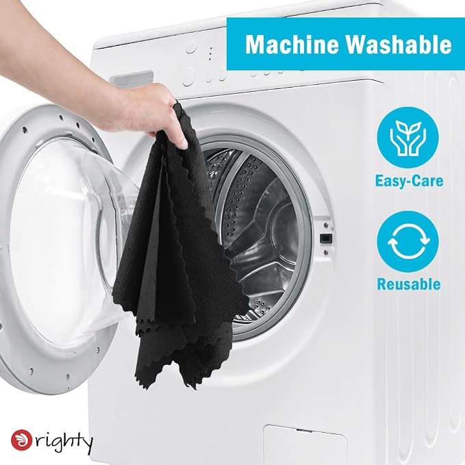 Orighty Black Microfiber Cleaning Cloth, 24 Pack Highly Absorbent Cleaning Rags, Microfiber Towels for Cars, Household Cleaning Supplies, Reusable Lint Free Cloths for House, Kitchen, 12 x12 inch