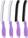 TQRR Toilet Brush, 4Pcs Bathroom Cleaning Brush, Toilet Scrubber, Deep Toilet Bowl Brush with Hanging Hole, Multifunctional Gap Cleaning Brush, Bristles for Kitchen Sinks, Tub,Shower (4, Purple)