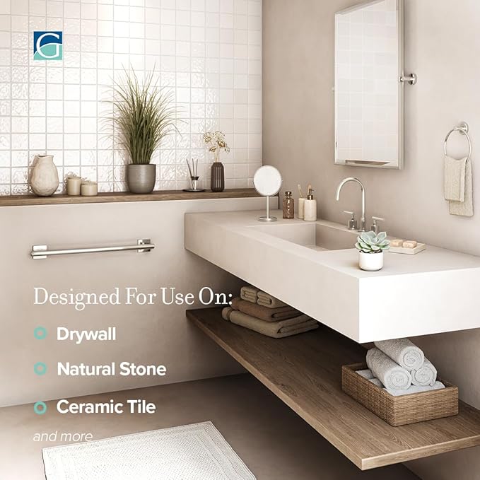 Elevate 54" L Grab Bar, Satin Nickel