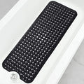 Bathtub and Shower Mats, 40x16 Inch Extra Large Non Slip Soft Bath Tub Mat with Suction Cups and Drain Holes for Bathroom Floor and Keep Tubs Clean, Machine Washable, Black