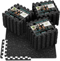 bemaxx Gym Mats Set - 54 pcs EVA Interlocking Foam Floor Tiles (12.6"x12.6"x0.4") 54sqft Protective Gym Flooring Sports Home Workout Exercise Mats Puzzle Garage Fitness Play-Room Pool Treadmill Bike