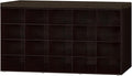 DINZI LVJ Shoe Storage Bench, 20-Cubby Shoe Rack Bench with Cushion, Fully Adjustable Shelves, Shoe Organizer for Closet, Entryway, Mudroom, Hallway and Garage, Espresso