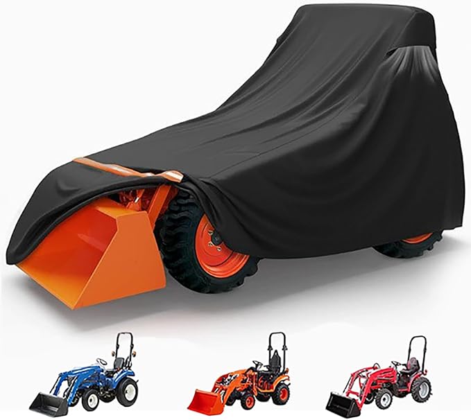Heavy Duty Tractor Cover for Mahindra 3616 2008–2015, Water Resistant Outdoor Utility Tractor Cover with Windproof Straps, for Compact Lawn Farm Tractors