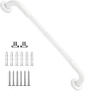 20 Inch Shower Grab Bar 1.25" Dia, White Anti Slip Bathroom Grab Bar, 304 Stainless Steel Knurled Handicap Grab Bars, Safety Support Handrail, Assist Bath Shower Handle for Elderly Injury Senior