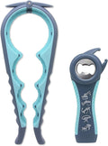 Bottle Opener for Arthritic Hand,Jar Opener for Old People, Children, Women, Those with Weak Hands,Multifunctional Kitchen Gadgets (02-Blue)