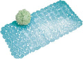 iDesign Pebblz Suction Non-Slip Bath Mat for Shower Bathtub, Stall, Set of 1, Blue