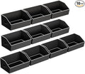 Homsorout Clothes Organizers and Storage - Fabric Cube Bins with Handles, Storage Baskets for Shelves, Trapezoid Collapsible Boxes for Home, Dorm, Office, 10 Pack, Black