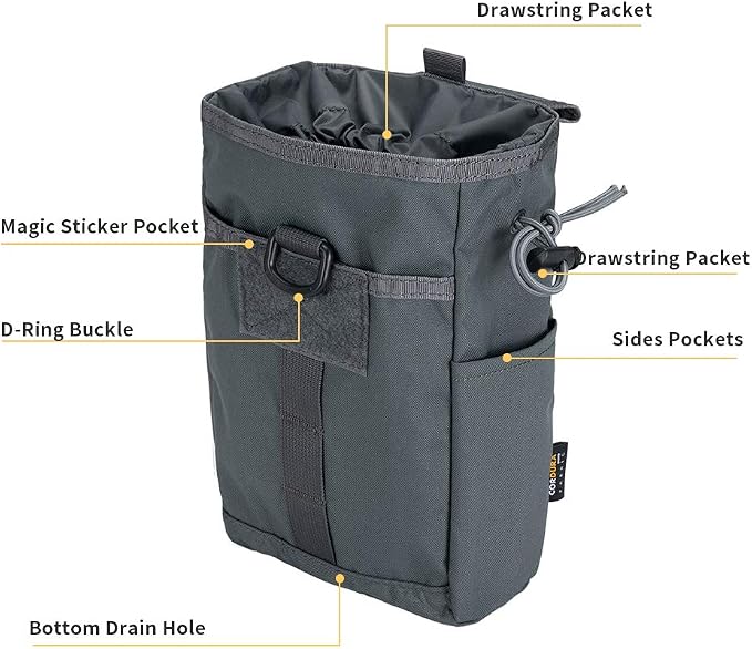 EXCELLENT ELITE SPANKER Molle Dump Pouch Drawstring Magazine Utility Pouch Folding Dump Pouch Waist Bag