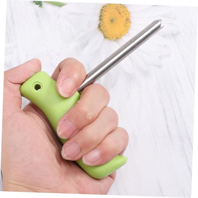 Stainless Steel Coconut Opener Tool with Unique Design for Effortless Coconut Water Extraction Comfortable Grip Dishwasher Safe for Daily Use Green