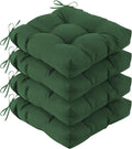 IASEAHK Outdoor Chair Cushions Set of 4, 19" x 19" x 5", Waterproof Outdoor Seat Cushions for Patio Furniture, Fade-Resistant Patio Chair Cushion, Dining Wicker Chair Pads for Porch Garden, Dark Green