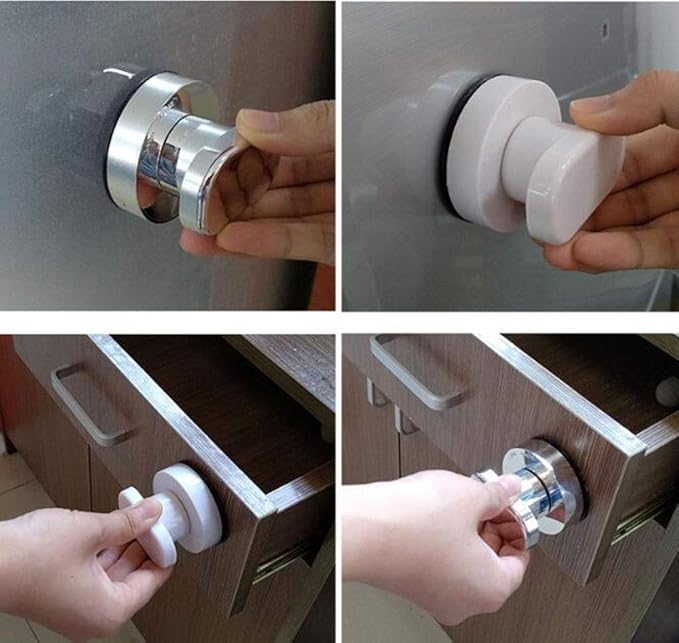 Suction Cup Door Handle, Glass Door Handle, Refrigerator, Drawer, Bathroom, Suction Cup armrest, Bathtub Shower Handle, Kitchen Drawer Cabinet Handle (Small Silver)