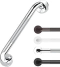 Anti Slip Grab Bars for Shower Polished Nickel, Safety Textured Grip Shower Grab Bars for Seniors, Holds up to 500LBs, Knurled Handicap Grab Bars for Wall with Concealed Screws, 12 Inch