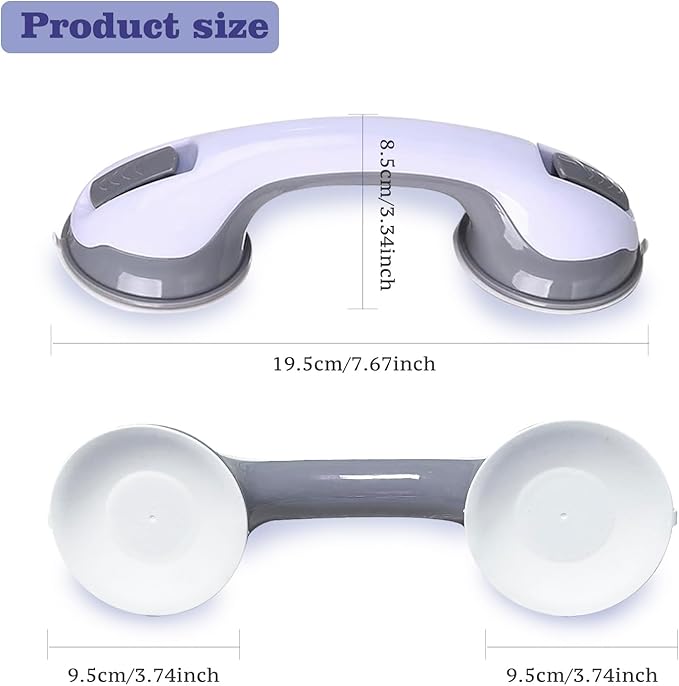 1 Pack Grab Bars for Showers - Shower Handle Strong Suction Shower Bar, Safety Grab Bars for Bathtubs and Showers Chair for Inside Shower Accessories, Bathroom Grab Bar for Seniors, Handicap,Elderly