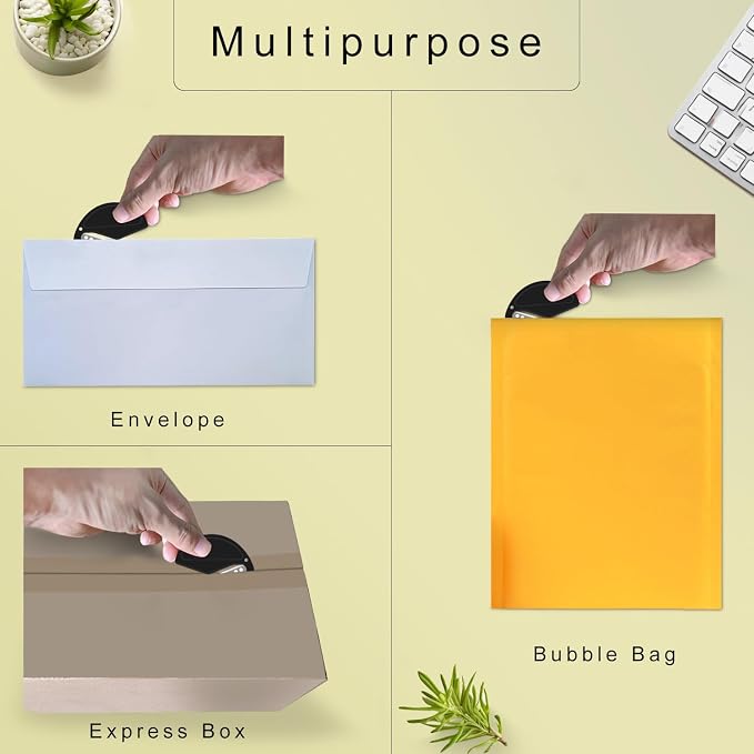 3 Pack Letter Opener Envelope Slitter – Envelope Opener with Safety Concealed Sharp Blade Neatly Opened Without Damage.Mail Opener for Women Men,Office Worker,Graduate Students,Home,Office,Postal